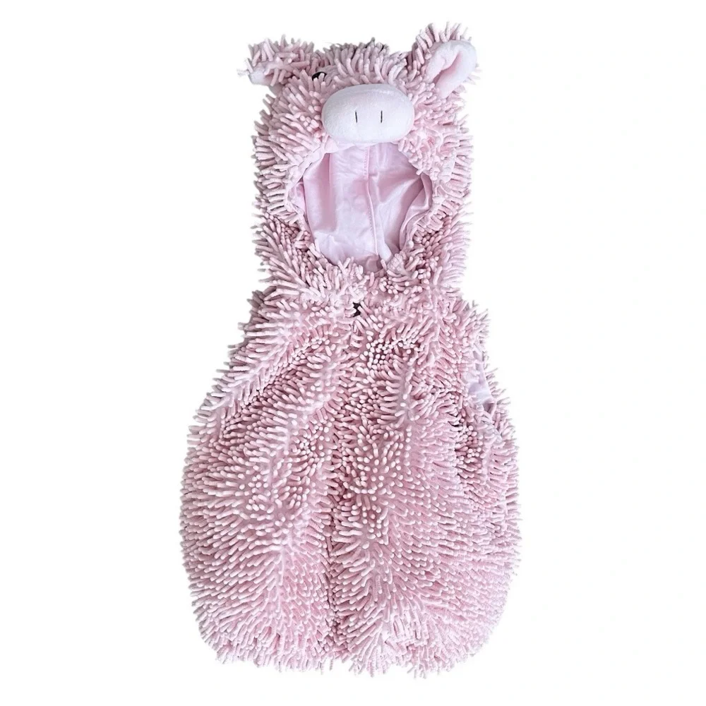 Chenille Soft Squiggly Pig Piglet Costume 18 Month Toddler Baby Bubble Pink Cozy